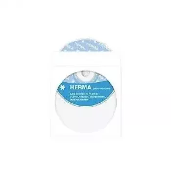 HERMA obaly na CD/DVD z papiera biele s lepiacim bodom 100 kusov