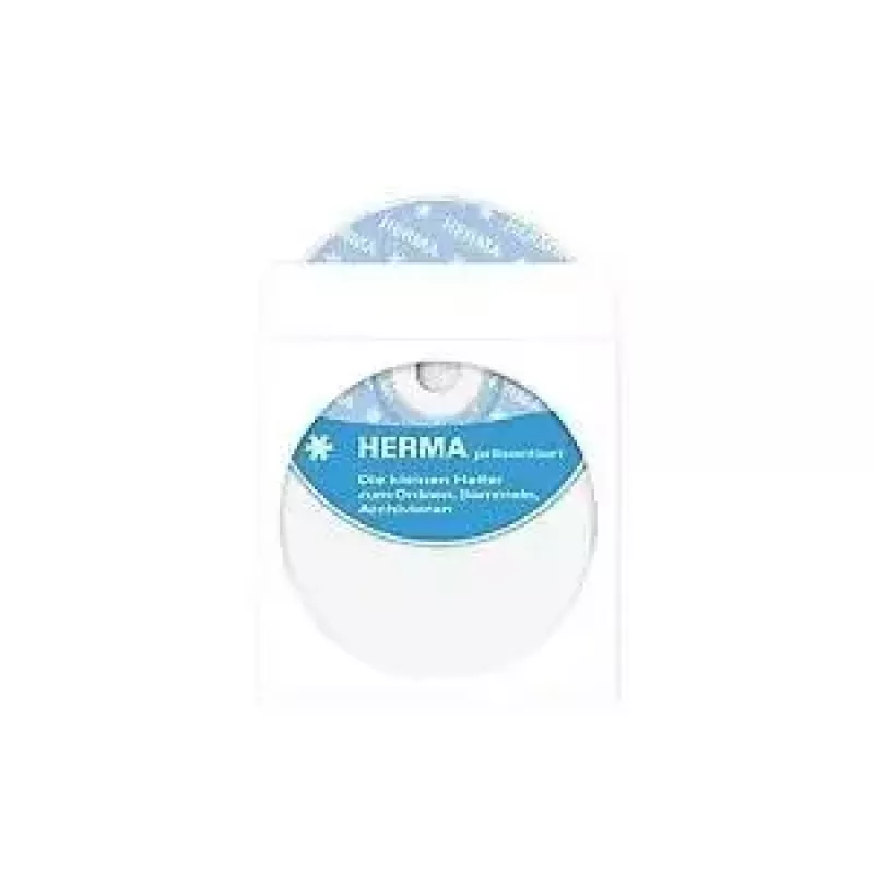 HERMA obaly na CD/DVD z papiera biele s lepiacim bodom 100 kusov