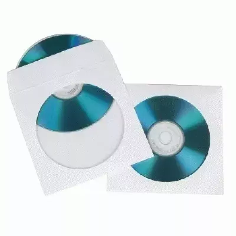 Hama papierové obaly na CD-ROM 50, biele 50 diskov