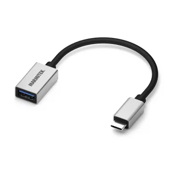 USB kábel Marmitek 08375 0,15 m USB 3.2 Gen 1 USB-C USB-A čierna strieborná