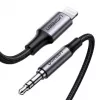 Ugreen 70509 kábel k mobilnému telefónu strieborný 1 m 3,5 mm Lightning