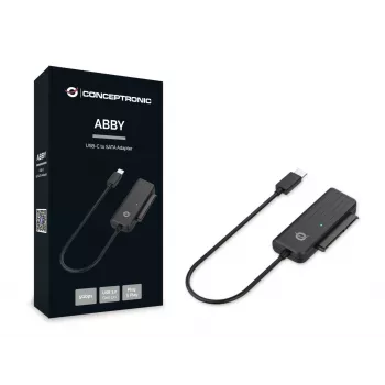 Conceptronic ABBY USB-C na SATA adaptér, čierny, Čína, 32 mm, 12 mm, 65 mm, 22 g