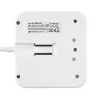 REV PowerQuad 0012378109 rozvodka, 3-násobná, 2x USB, bez vypínača, s uzemnením (Schuko), biela/čierna