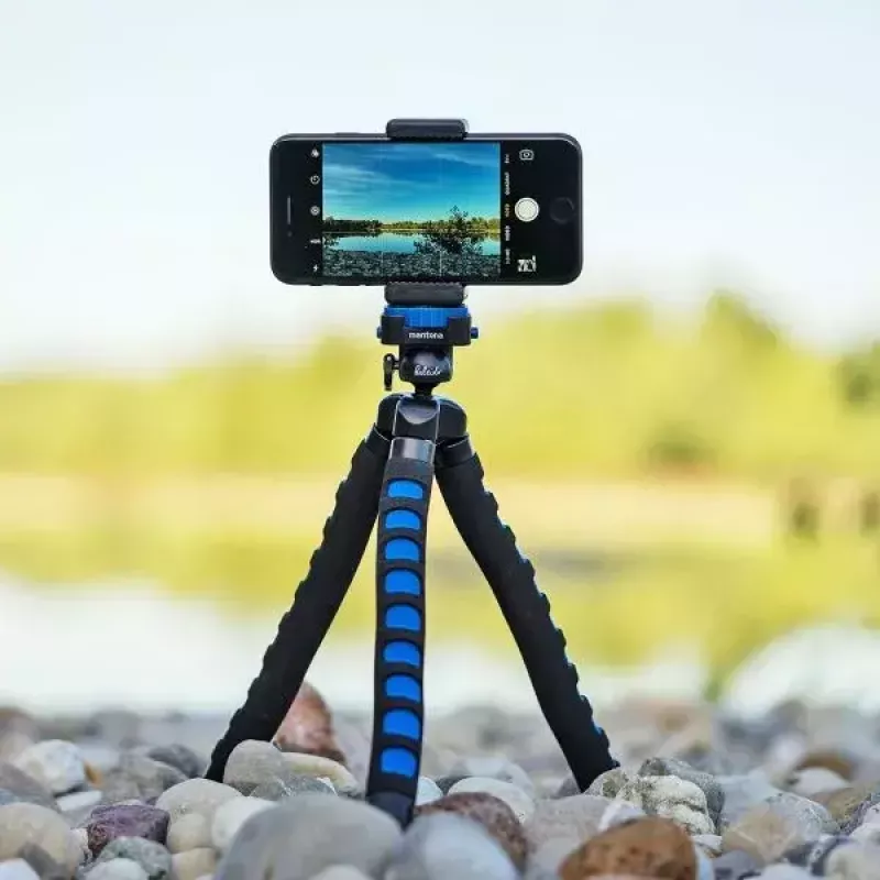 Stativ Mantona 21399 digitálne/filmové kamery 3 nohy čierna modrá
