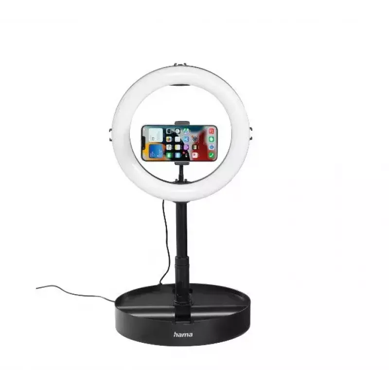 Hama SpotLight FoldUp 102 II sada LED kruhového svetla pre smartfóny, skladacia, s držiakom