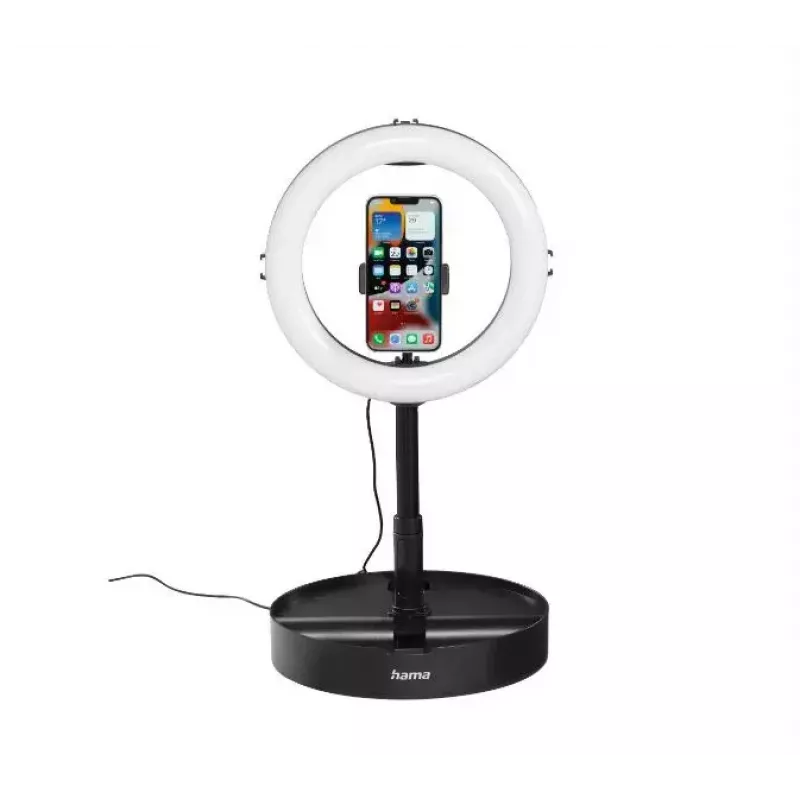 Hama SpotLight FoldUp 102 II sada LED kruhového svetla pre smartfóny, skladacia, s držiakom