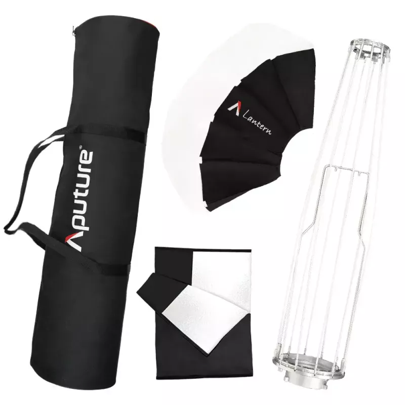 Aputure Lantern 90 čierny biely 90 cm difúzny kryt pružinová klietka