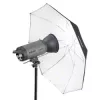 Walimex 1017655 dáždnik 2v1 odrazový a priesvitný, biely, 109 cm