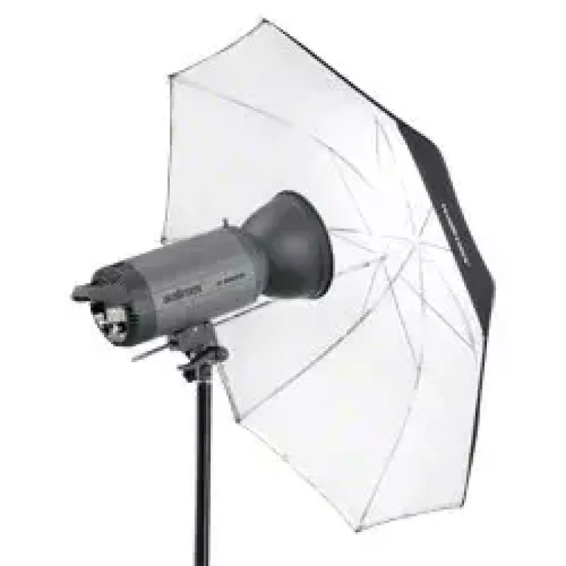 Walimex 1017655 dáždnik 2v1 odrazový a priesvitný, biely, 109 cm