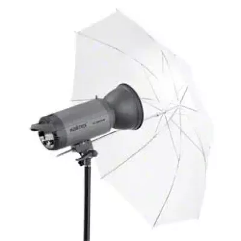 Walimex 1017655 dáždnik 2v1 odrazový a priesvitný, biely, 109 cm