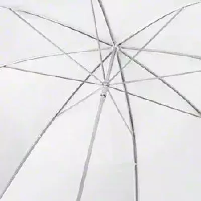 Walimex 1017655 dáždnik 2v1 odrazový a priesvitný, biely, 109 cm