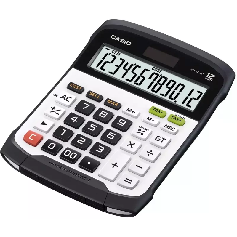 Finančná kalkulačka Casio WD-320MT desktop 12-miestna čierna biela
