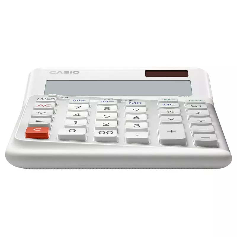 Stolná kalkulačka Casio DE-12E-WE základná 12-miestna biela