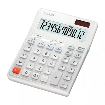 Stolná kalkulačka Casio DE-12E-WE základná 12-miestna biela