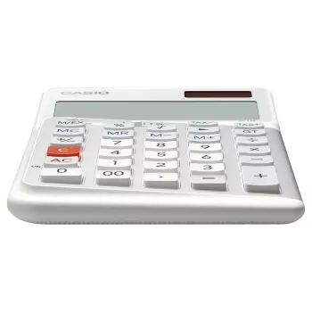 Základná kalkulačka Casio JE-12E-WE stolná 12-miestna biela