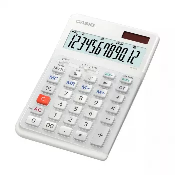 Základná kalkulačka Casio JE-12E-WE stolná 12-miestna biela