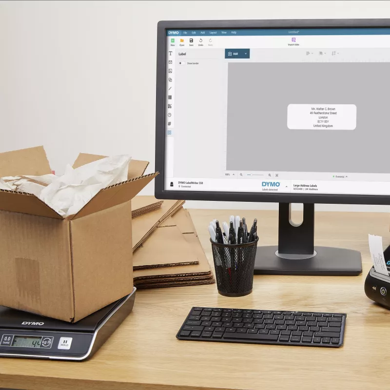 DYMO M5 digitálna váha na balíky a zásielky | do 5 kg kapacita | 20 cm x 20 cm