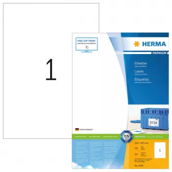 Samolepiaca etiketa do tlačiarne HERMA Labels Premium A4 210x297 mm