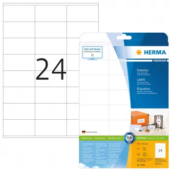 Samolepiaca etiketa do tlačiarne HERMA Labels Premium A4 70x36 mm