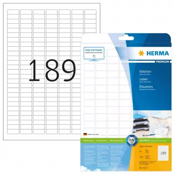 Samolepiaca etiketa do tlačiarne HERMA Labels Premium A4 25,4x10 mm 4725 ks