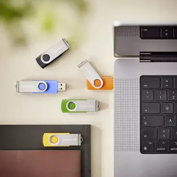 INTENSO Office Line USB kľúč multi-pack 5×64 GB, USB-A, USB 3.2 Gen 1, Swivel, viacfarebný