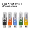 INTENSO Office Line USB kľúč multi-pack 5×64 GB, USB-A, USB 3.2 Gen 1, Swivel, viacfarebný