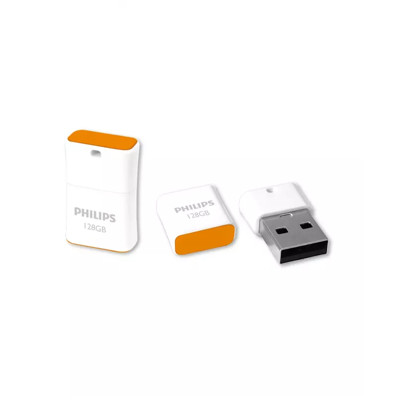 Philips Pico USB kľúč 128 GB USB Type-A 2.0 oranžový, biely