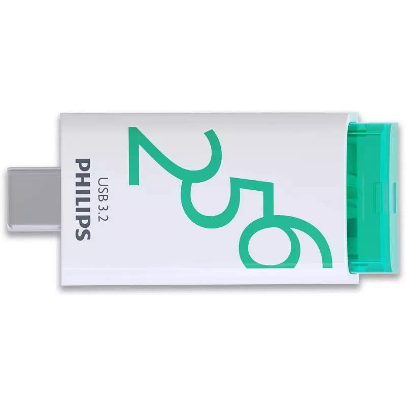 Philips USB 3.2 256 GB Click Series Gen 1 USB-C USB flash disk USB Type-A 3.2 Gen 1 (3.1 Gen 1) biela