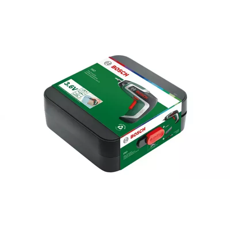 Bosch IXO 7 Set akumulátorový skrutkovač, 3,6 V, 2,0 Ah Li-Ion, zelený/čierny