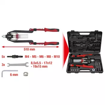 Nitovacie kliešte KS Tools 150.9630 hmotnosť 2,67 kg