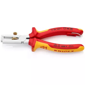 Knipex 11 06 160 T izolované odizolovacie kliešte s otváracou pružinou, 160 mm