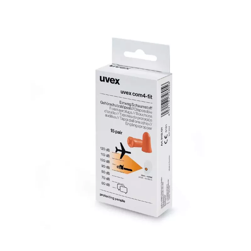 uvex com4-fit jednorazové štuple do uší 33 dB, 15 párov (2112131)