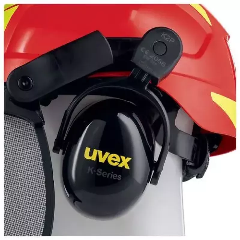 Ochranná pokrývka hlavy Uvex 9774238 vysokohustotný polyetylén HDPE červená žltá