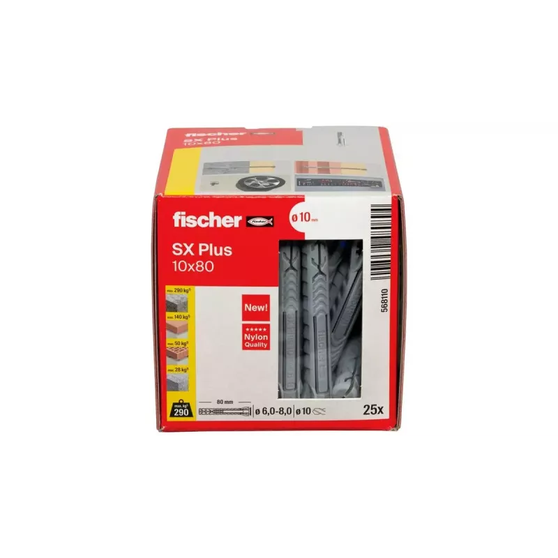 Rozpínacia kotva Fischer 568110 80 mm nylon 25 kusov