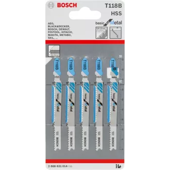 Čepeľ do priamočiarej píly Bosch T 118 B rýchlorezná oceľ HSS 5 kusov