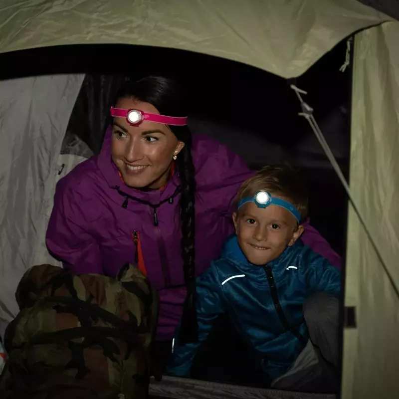 Čelová lampa GP Batterien CH31002 ružová