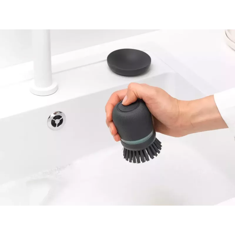 Brabantia 302626 kefa na riad s dávkovačom mydla, tmavosivá