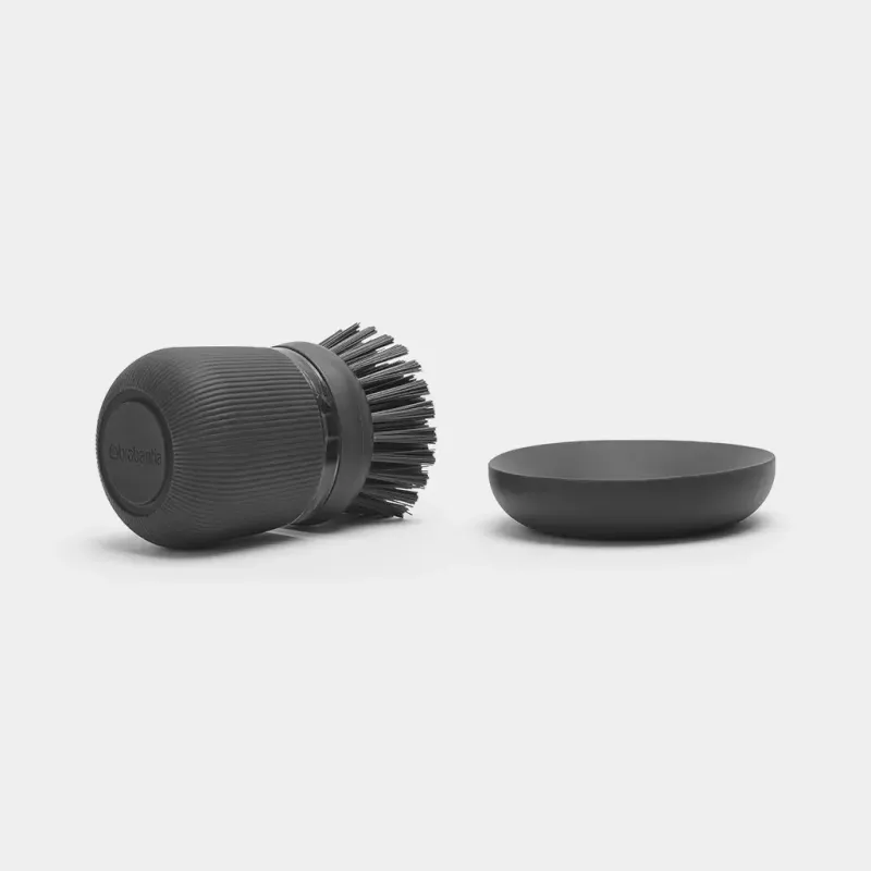 Brabantia 302626 kefa na riad s dávkovačom mydla, tmavosivá