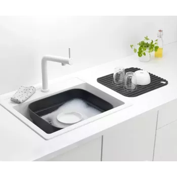Umývadlo Brabantia 302664 obdĺžnikové sivé 374x344x161 mm