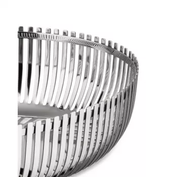Alessi PCH06/26 oválna košíková misa, leštená nerezová oceľ, 26 cm