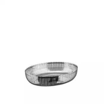 Alessi PCH06/26 oválna košíková misa, leštená nerezová oceľ, 26 cm