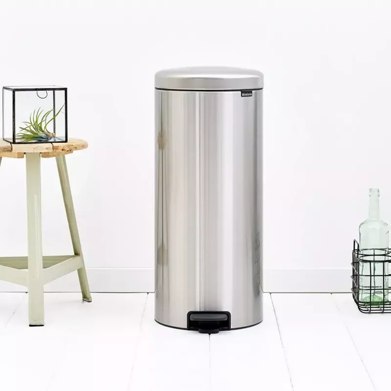 Pedal Bin Brabantia newIcon okrúhly brúsená oceľ priemer 30 cm