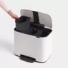 Brabantia Bo 121005 pedálový kôš, 3 x 11 L, biely