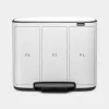 Brabantia Bo 121005 pedálový kôš, 3 x 11 L, biely