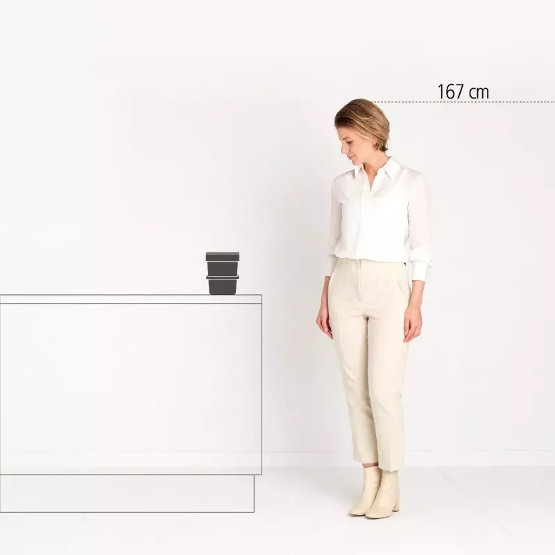 Odpadkový kôš Brabantia Sort & Go 3 l zelený šírka 188 mm hĺbka 139 mm výška 181 mm