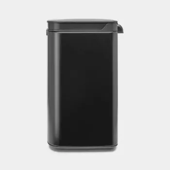 Odpadkový kôš Brabantia Bo 4 l obdĺžnikový, oceľové puzdro, čierny, 200×172×272 mm