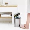 Odpadkový kôš na pedál Brabantia newIcon okrúhly brúsená ušľachtilá oceľ