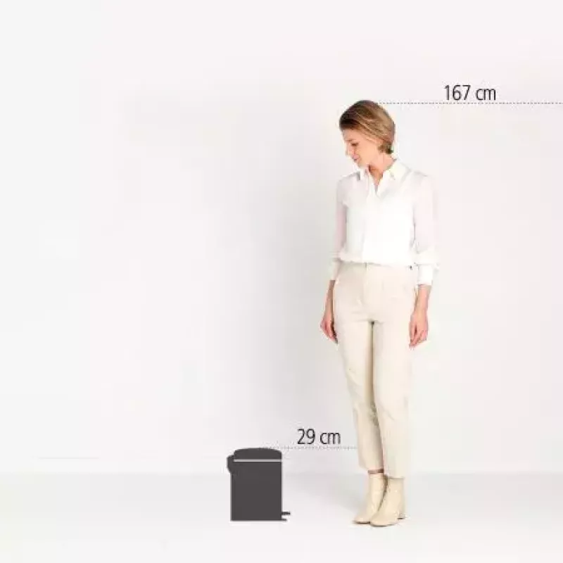 Brabantia NewIcon 5 l okrúhly béžový odpadkový kôš