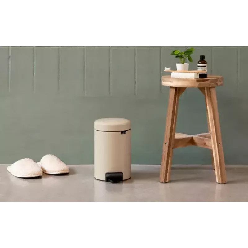 Brabantia NewIcon 5 l okrúhly béžový odpadkový kôš