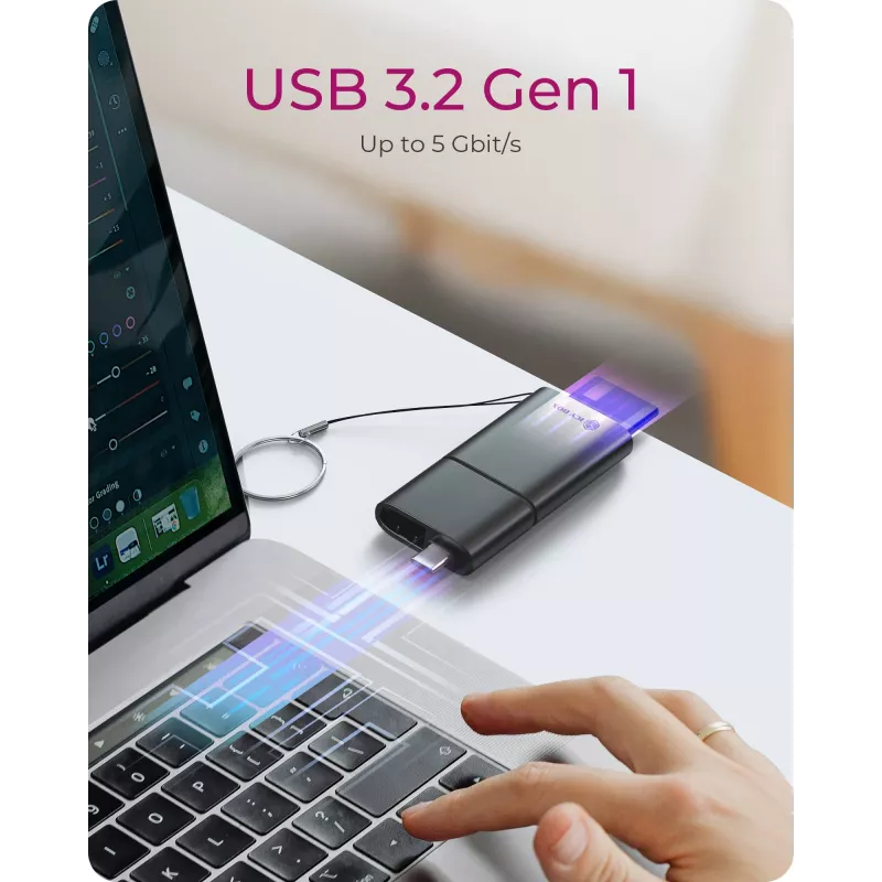 ICY BOX 2-in-1 čítačka kariet cez USB Type-A & USB Type-C rozhranie